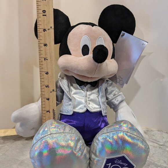 Disney 100 Years of Wonder Anniversary Mickey Mouse Stuffed Animal Plush Toy NWT - Picture 3 of 15